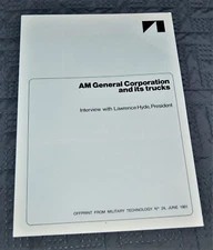VTG 1981 AM General Trucks Jeep M151 M813 M816 M920 M49 AM715 Brochure