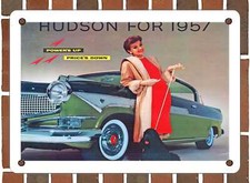 Metal Sign - 1957 Hudson Hornet V8 Custom Hollywood Hardtop - 10x14 Inches