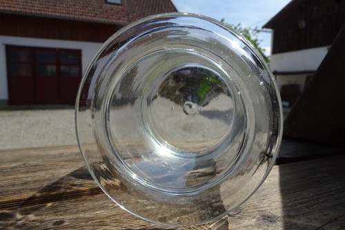 c1850 BINDEGLAS EINMACHGLAS EINWECKGLAS hellgrünes Biedermeier Waldglas geblasen - Bild 7 von 11