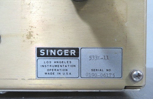 C190120 Singer 533X-11 RF Calibrator (50Hz-5MHz, -30dB to 70dB) w/ Power Cord - Picture 7 of 7