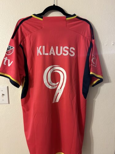 ADIDAS MLS ST LOUIS CITY SC RED MEN”S JERSEY SIZE LARGE KLAUSS - Picture 2 of 2