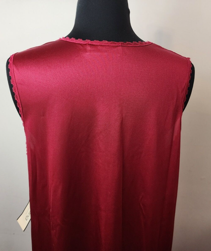 Vintage Vassarette Silky Nightgown Long GOWN V-Neck Lace MEDIUM USA NEW - Picture 7 of 12