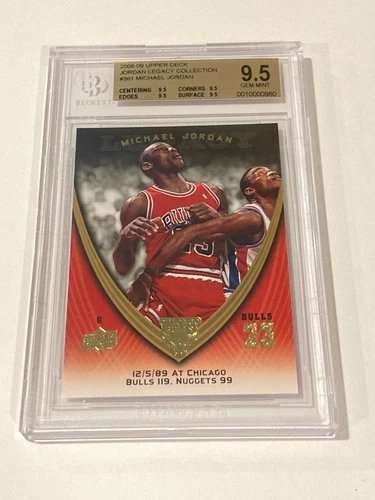 Michael Jordan 2008-09 Upper Deck Legacy Collection BGS 9.5 Gem Mint Card #361