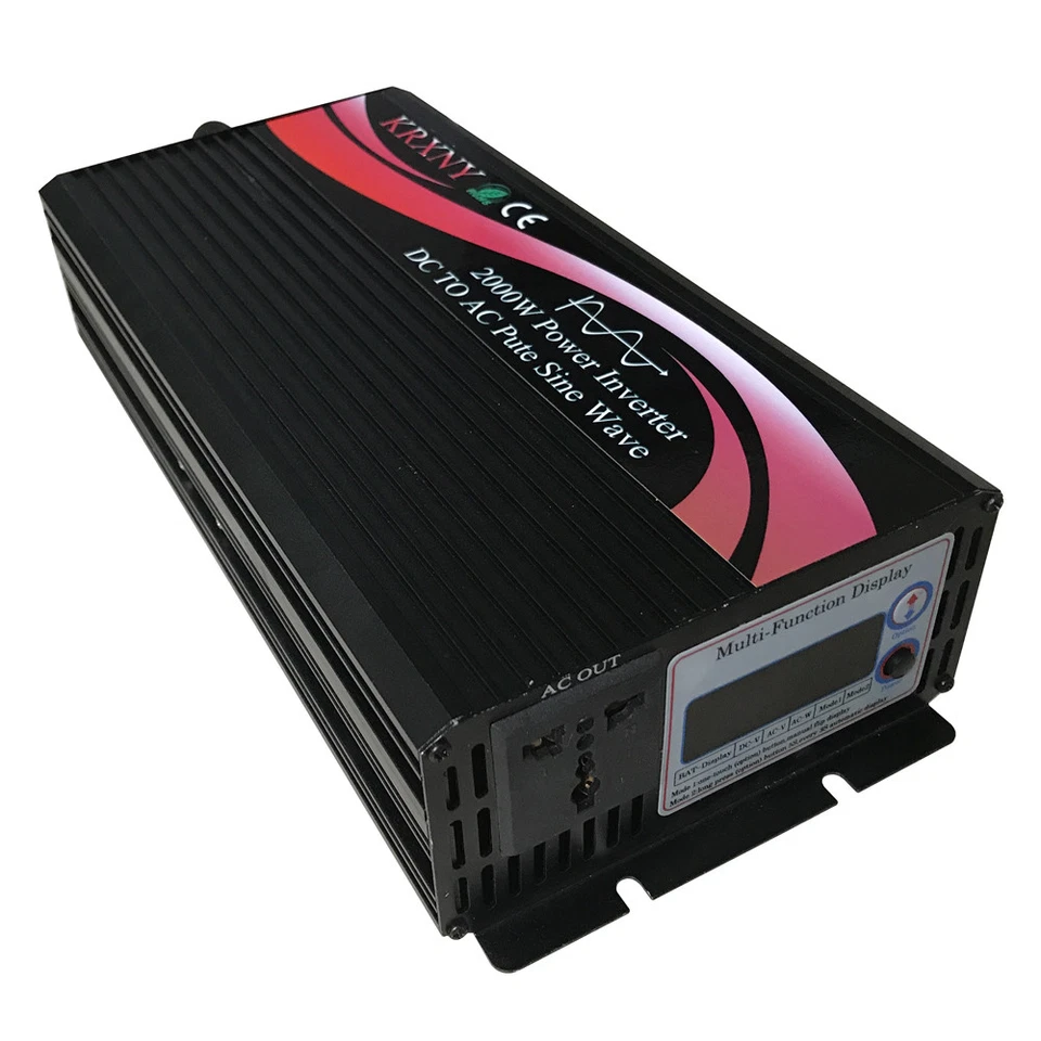 LCD Off Grid Pure Sine Wave Power Inverter 1500W/2000W 12V/24V to 230V 50HZ - Image 3 of 4