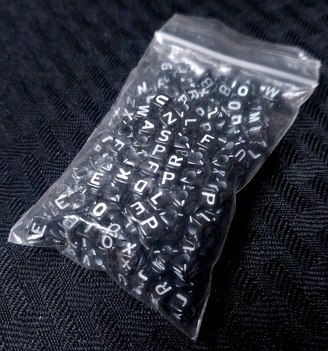 Pieces Cube Beads Acrylic Letter Square Bracelet Random Bag Lot Small Blocks