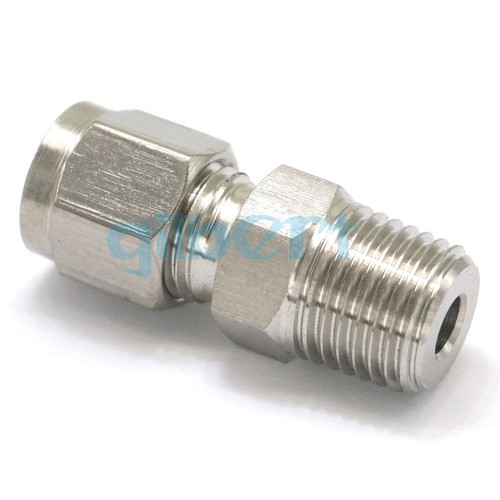 1/4" NPT Male- Fit 1/4" Metal Tube 304 Stainless Steel Pipe Compression Fitting - Picture 3 of 8