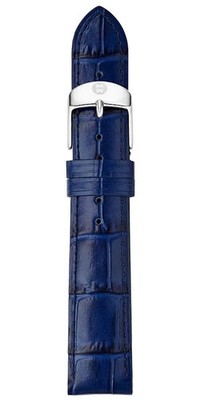 MICHELE 16mm Marineblau Geprägte Alligator Lederarmband MS16AA830400
