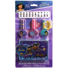 Disney Princess Jasmine Aladdin Nail Set Case Polish Stickers NEW