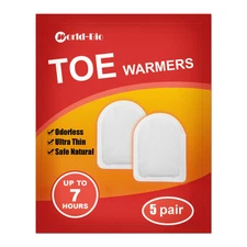 Toe Warmers Heating Pad with Adhesive Backing 5 Pairs - Boot Heat Packs - Lon...