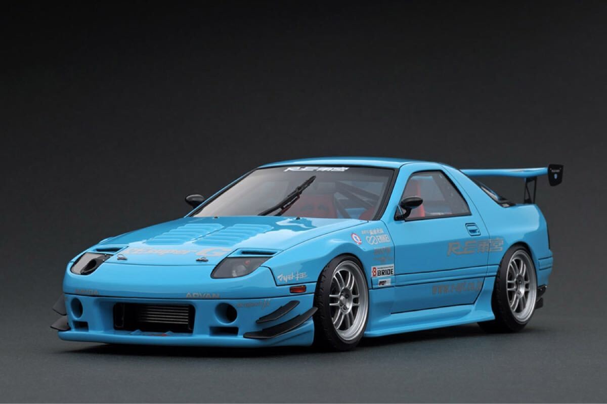 1/18 Ignition Model Mazda RX-7 FC3S RE Amemiya Light Blue IG1519