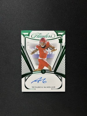 2025 Panini Flawless Collegiate Tetairoa McMillan RC Gem Auto /5 Emerald