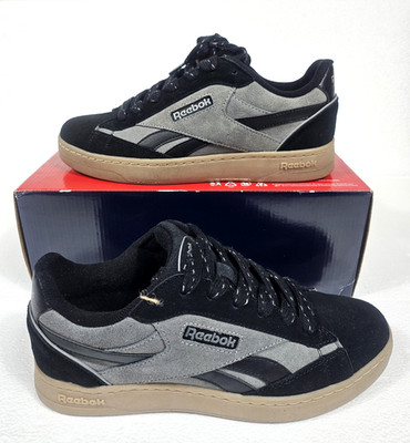 Men's Running Shoes 10.5 Reebok Black Grey Tan AR30311M-BNT Suede Sneakers