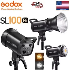 US Godox SL100Bi 100W 2800-6500K Bi-color LCD Version Video Light Studio Light