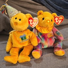 Ty Beanie Babies November Birthday Bears Pair Ages 3-4 5-7 8-11 Years