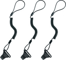 Coiled Lanyard,Hard Hat Lanyard W/Clamp End,No Snag Design for Hard Hat,Tools,Sm