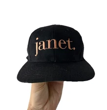 JANET JACKSON Janet Tour Snapback Hat VTG 1993 Adjustable Cap Embroidered 90s
