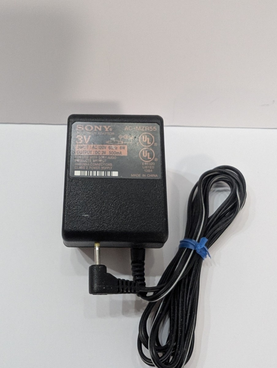 Genuine Sony AC Power Adapter OEM AC-MZR55 3V 500mA DC Output Wall