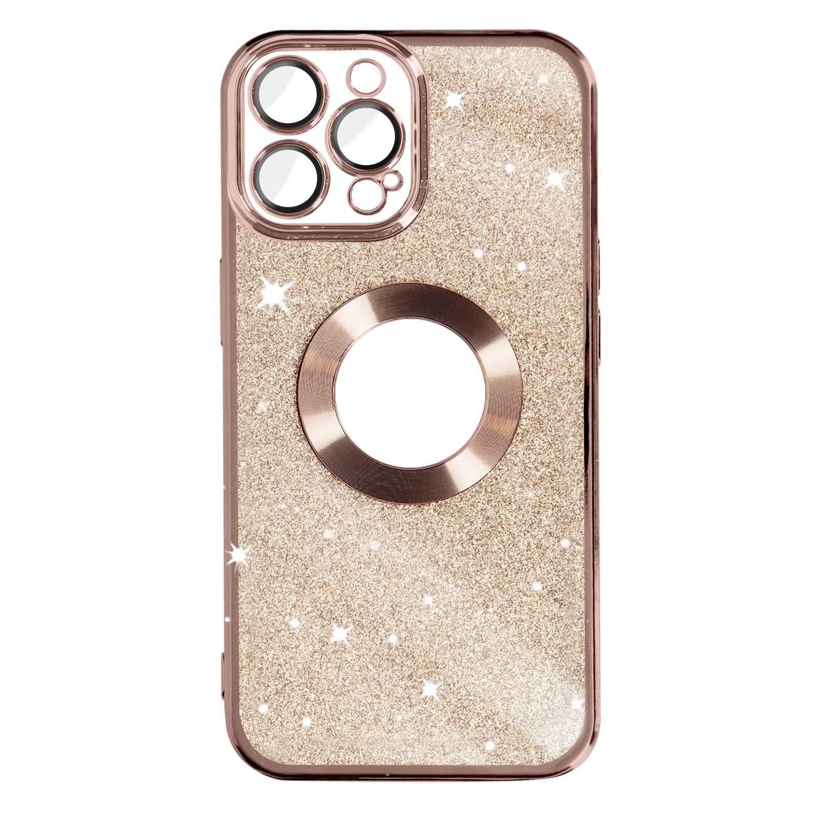 Coque silicone antichoc iPhone 12 Pro Max Protecam or rose