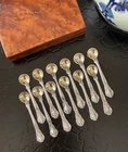 Wonderful Rare Set 12 Gorham Chantilly Sterling Silver Salt Spoon American 2.75”