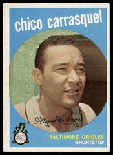 Chico Carraquel 1959 Topps #264 Baltimore Orioles Vintage Baseball Card EX
