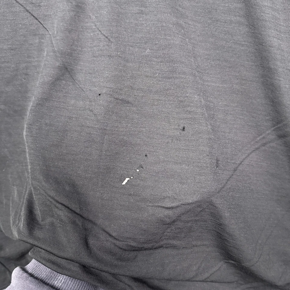 Camisa Smartwool Para Hombres XL Negra Manga Raglán Lana Merino Capa Base Senderismo *LEER Foto 4 de 4