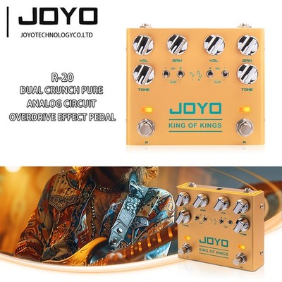 JOYO Crunch Overdrive Distortion Guitar Pedal Independent Clipping Pure Analog
