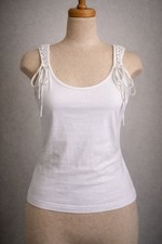 Christian Dior 2002 Galliano J'ADIOR Cotton Lace Strap Tank Top FR 38 Used Japan