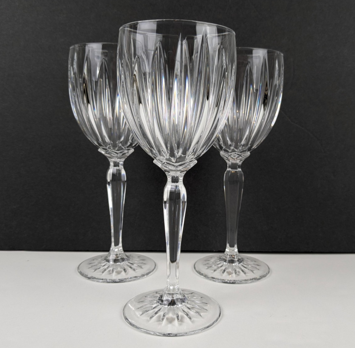 Cristal D'Arques Durand 'Classic' Crystal Wine Glass Water Goblet Clear Set of 3