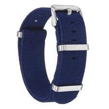 Elastic Nylon Watch Band 22mm Waterproof One-Piece Watch Strap, Blue