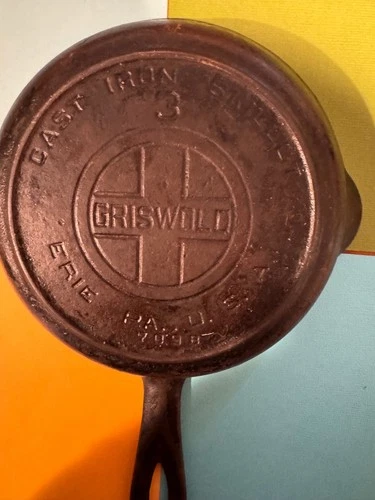 Vintage Griswold Number 3 Skillet 709B Good Condition Erie PA USA
