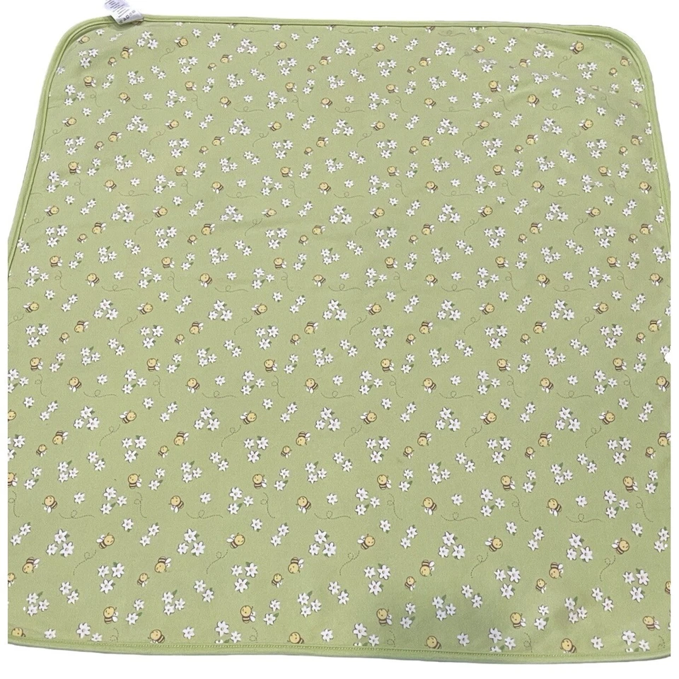 Difícil de Encontrar 2011 Gymboree Manta Bebé Verde Abejorro Verde Amarillo Blanco Flores Foto 3 de 4