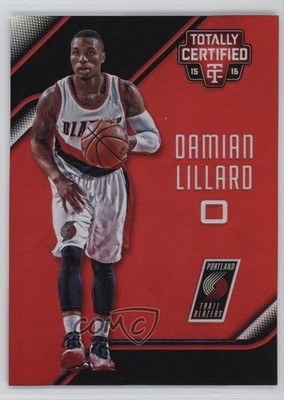 2015-16 Panini Totally Certified Mirror Red 19/149 Damian Lillard #100 8em