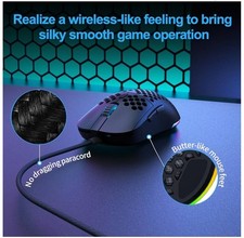    NEW - TMKB Electronic Competition Mouse Mac/PC USB LED 16.8m Colors