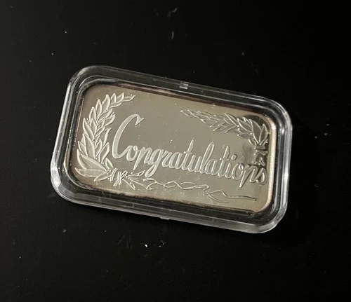2002 Congratulations 1 Troy oz. .999 Fine Silver-Mint Sealed