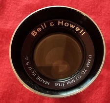 Vintage BELL & HOWELL 17MM-27MM F/1.6 FILMOVARA Movie Projector Lens GREAT COND
