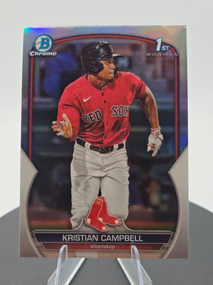 #ad 2023 Bowman Draft Kristian Campbell Chrome Refractor #BDC 125 Boston Red Sox $5.00