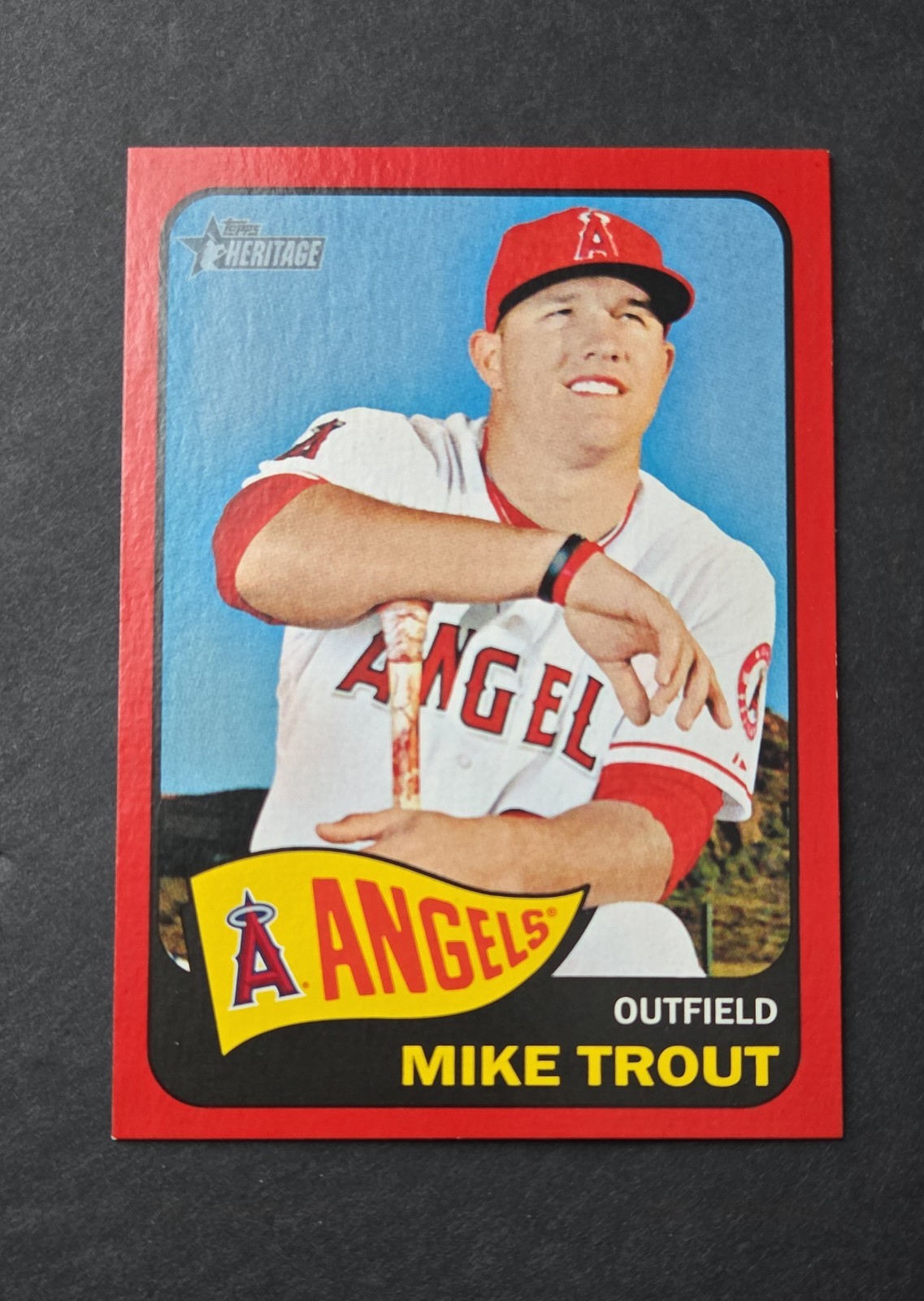 2014 Topps Heritage - Mike Trout #250 Red Border