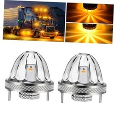 2Pcs Glass Watermelon Lights LED Side Marker Turn Signal Lights with Amber