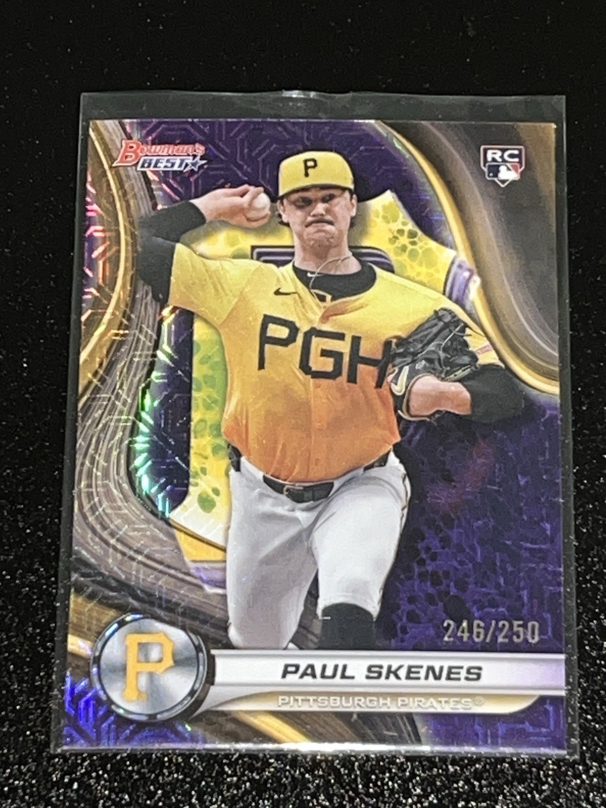 2024 Bowman's Best - Paul Skenes #53 Purple Mojo Refractor /250 (RC)