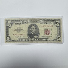 1963 $5 Five Dollar Red Seal US Note