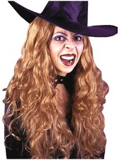 Fun World Womens Long Curly Auburn Halloween Wig