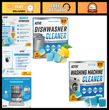 Washing Machine  Dishwasher Cleaning Tablets Bundle - 48 Deep Clean Tablets, 12