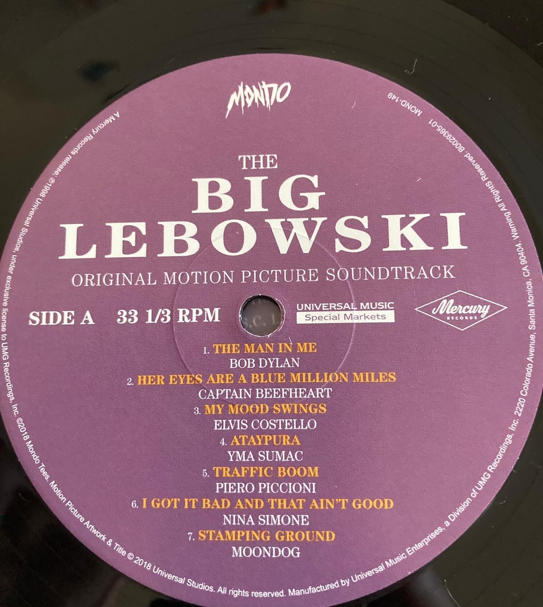 【激レア】The Big Lebowski (180G VINYL LP) 激レア】The Big Lebowski (180G VINYL LP)