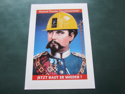 Postcard Ludwig II King of Bavaria musical Neuschwanstein feet