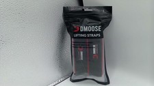 DMoose Red Weight Lifting Wrist Straps Gym Fitness Workout Training Support