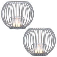 2 Set Skandinavische Deko Teelichthalter Kerzenhalter KerzenstäNder Windlichter