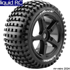 Louise RC LT3251SB T-Rock 1/8 Off-Road Truggy Tires 0 Offst 17mm Mntd On Blk (2)
