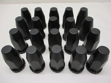 20 Wheel Lugnut Black Plastic 33mm Thread On Nut Covers Caps 4
