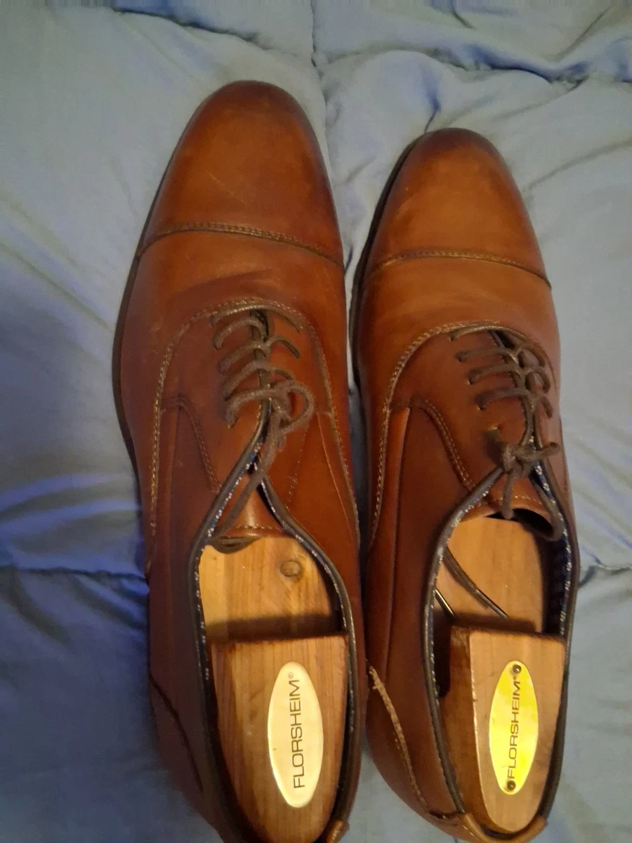 Florsheim Castellano Shoe Saddle Tan Size 9.5D Florsheim Wing Tip-Men main image 4