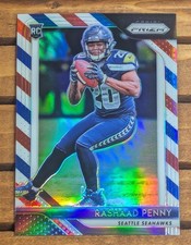 Rashaad Penny RC 2018 Panini Prizm #210 Prizm Red White and Blue Seahawks
